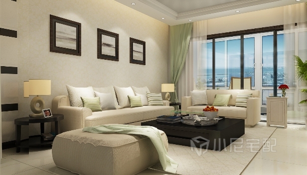 90㎡/兩室一廳一衛(wèi)/簡約